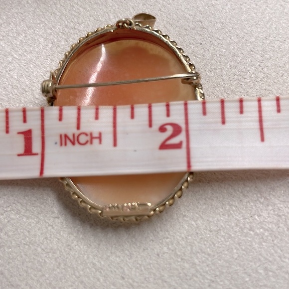 14K Gold Vintage Italian Cameo Pendant and Brooch - Picture 10 of 11